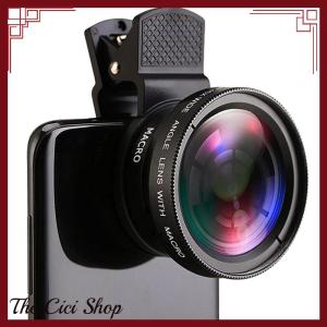 [The Cici Shop] 2in1 Fisheye Phone Lens 0.45X Wide Angle Zoom Fish Eye Macro Lenses Camera Kits With Clip Lens On The Phone For Smartphone