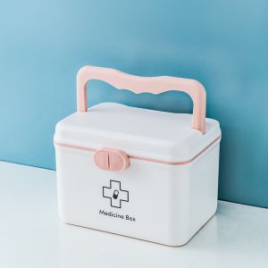 Home Family Medical Kits First Aid Plastic Medicine Pill Boxes Medicine Boxes First Aid Kit Multi-layer Portable Medicine Chest