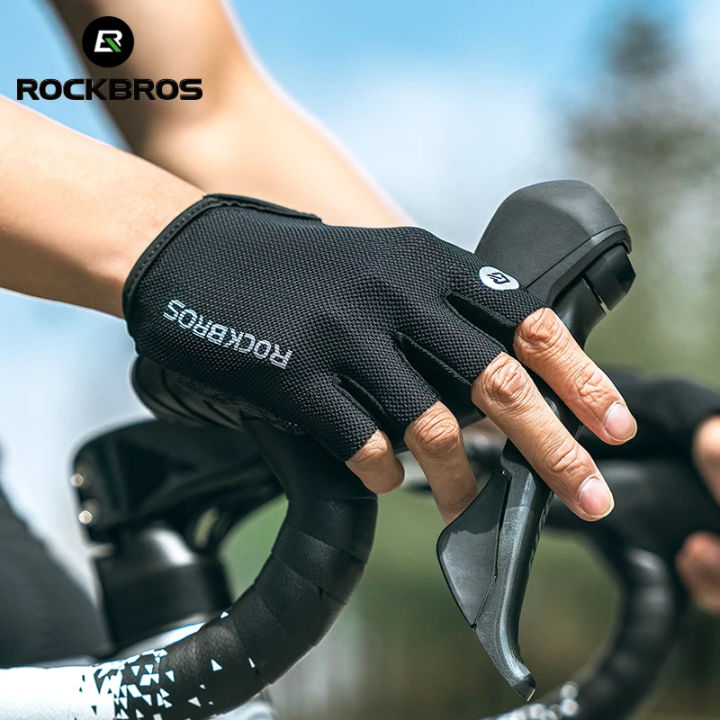ROCKBROS Cycling Gloves Half Finger Bike Gloves Spring Summer Men