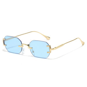 JN IMPRESSION New cross-border fashion frameless trimmed sunglasses high-end anti-ultraviolet sunglasses outdoor sun protection