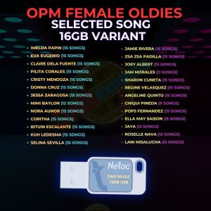 OLDIES FEMALE TAGALOG MUSIC SONGS IN USB FLASH DRIVE / MEMORY CARD MP3 320 KBPS plus OTG DUAL ADAPTER