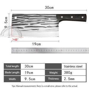 Japan SK5 Knife Meat Cleaver Chef Knife Stainless Steel Butcher Knife Slicing Vegetables With Wooden Handle Chicken bone Knife Sharp Pisau Tajam Knives Set Pisau Dapur 切肉砍骨钢柄刀