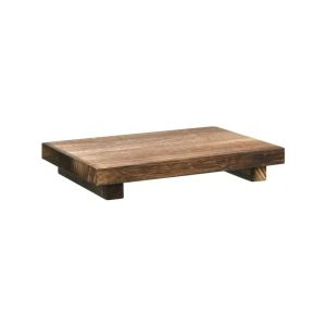 Wooden Tray Pedestal Stand Vanity Hands Soap Scented Candle Storage Holder Tray Bath Home Decoration