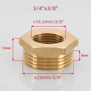 GURUNGMANI Brass Brass Hex Bushing 1/8 1/4 3/8 1/2 3/4 Hex Threaded Reducing Coupler Coupler Pipe Fitting