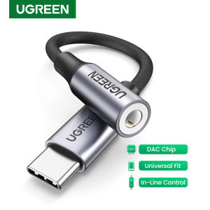 UGREEN USB C to 3.5mm Audio Adapter with DAC Chip for iPhone 15 Pro Max Samsung S23+ Samsung NOTE 10HUAWEI Mate 60 Headphone Audio Adapter