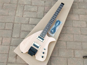 Semi Finished Special Shaped 6 Strings Headless Electric GuitarMahogany Body&Normal 24 Frets Rosewood Fingerboard Include All Hardware No Paint Diy Guitar Kits BJ388