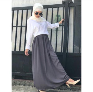 others ROK PANJANG PAYUNG WANITA DEWASA POLOS TERBARU 2023 JUMBO BB 40-100 KG MURAH KOREAAN STYLE MUSLIMAH