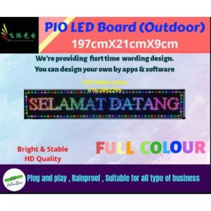 P10 Full Colour Led Display Signboard/LED Running Light(Outdoor)(197(L) CM X 21(H) CM X 9(W) CM)