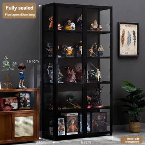 4/5 layers wine cabinet 32cm each display cabinet acrylic 3 sided transparent glass for storing wine