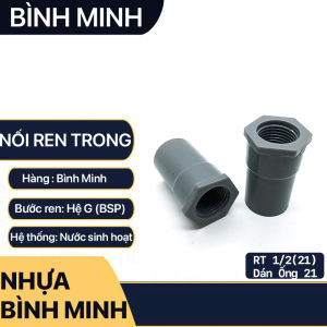 Nối Nhựa Ren Trong Bình Minh Đầu Nối Ren Trong 21 27 Dán Ống Nhựa Trơn Bình Minh
