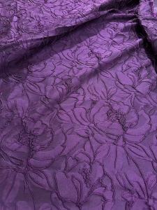 Brown Coffee Embossed Floral Dress Fabric Jacquard Material Retro Suit Jacket Decor Fabric