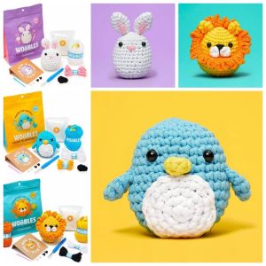 LANCE เส้นด้ายง่ายๆ ชุดถักสำหรับผู้เริ่มต้น พร้อมวิดีโอสอน การ์ตูนลายการ์ตูน ชุดถักโครเชต์รูปสัตว์แบบทำมือ งานฝีมืองานประดิษฐ์ ชุดเครื่องมือเครื่องมือ อุปกรณ์ถักด้วยมือ ผู้ใหญ่และผู้ใหญ่