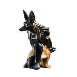 WENTIVV Phong cách Bắc Âu Anubis Giá giữ chai rượu thần Sang trọng nhẹ Thủ công Giá đỡ tay cầm chơi game Trang trí bàn làm việc tại nhà Hiện đại Giá để rượu Chai rượu