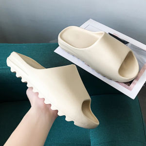 Shevalues Mens Fashion Summer Slippers Soft Thick Bottom Beach Sandals Non-slip Bath Shower Slides Couple Indoor House Slippers