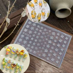 Khuôn hoa nhí nhiều hoa silicon nail