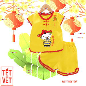 Bộ nút tàu xuân tết Bé trai và gái áo cho bé từ 6kg-30kg.NT12