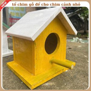 Tổ chim gỗ trang trí  tổ chim gỗ đẻ cho chim cảnh nhỏ phun sơn
