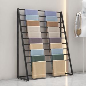 Scarf Display Rack Scarf Towel Multi-Layer Storage Rack Floor Against The Wall Fabric Sample Shelf Scarf storage rack落地架