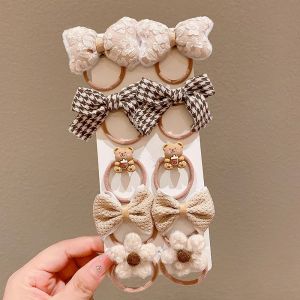 Dây buộc tóc cho bé gái nhiều màu xinh xắn đàn hồi tốt không gây đau đầu cho bé - Combo 10 chun buộc tóc gắn nơ cho bé