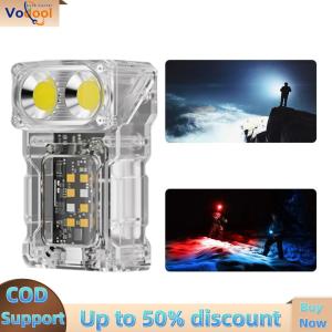 【Vodool Auto Center】 COB+SMD LED Outdoor Mini Flashlight 1200mAh Camping Work Light Rotatable Powerful Flashlight for Camping Fishing Walking