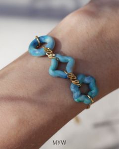 MYW.ACCESSORIES - Bracelet Set - BLUE Charms (Limited) ♻️made from upcycled plastic♻️