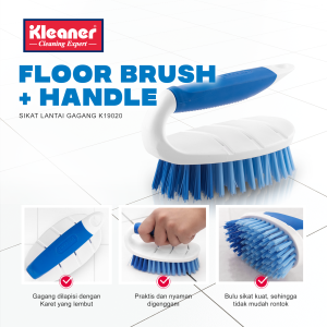 Kleaner Sikat Lantai Dengan Gagang 15 Cm Karet Lembut Floor Brush Serbaguna K19020