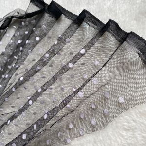 Vải Lưới Chấm Bi Khổ 1m48 - Co Giãn Nhẹ Có Độ Phồng Mỏng Nhẹ - May Đồ Thiết Kế Phối Với Váy Đầm