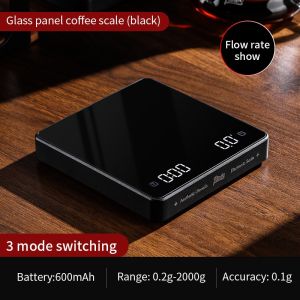 BINCOO Coffee Electronic Scale Professional Hand Brewed Smart Auto Timer Glass Panel Coffee Scale
