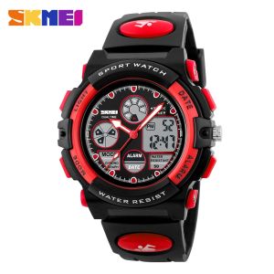 SKMEI 1163 Teen Student  Sport Dual Display Watch Digital Quartz Double Time Wristwatch Alarm Stopwatch 50m Waterproof