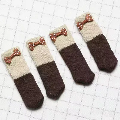Superfactory 4 PCS Chair Table Leg Cover Socks Protection Non-slip Floor Protectors For Furniture Legs