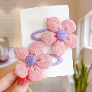 2PCS Flower Hair Clips for Girls Cute Flower Hair Barrettes Snap Hair Clips for Fringes Wedding Flower Hair Accessories Gifts for Women Girls