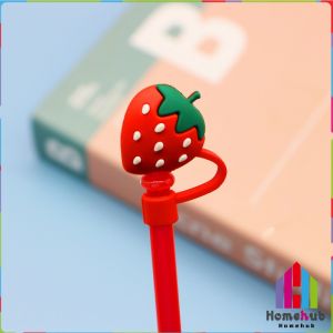 Homehub Straw Cap Silicone Dust-proof Plug Glass Tea Milk Straw Splash-proof Lid