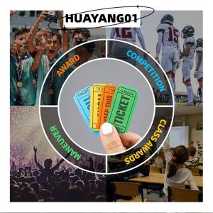 HUAYANG01 [2023 new HOT FASHION] lazlook ตั๋วจับฉลากสีสันสดใสแบบม้วนคู่ตั๋วเข้าชมเกมตั๋วสำหรับกิจกรรมงานเทศกาลรางวัลในชั้นเรียน1000ชิ้น