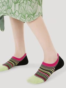 Yolo 5 Cặp Phục Hưng Vớ Phụ Nữ vớ ngắn Nhật Bản Phong Cách kiểu Color Block Polka Dot xuân hè tất hài Phụ Nữ Non-Slip No-Show Vớ