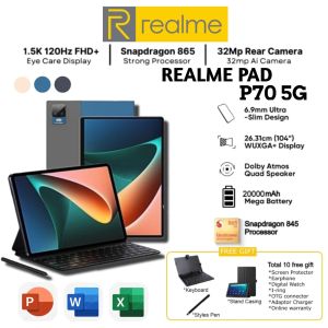 [SUPER CRAZY PROMO]2024 Realme Pad Tablet P70 Inch Android 10.9Inch/12Inch 16GB RAM 512GB ROM] Dual SIM 5G LTE FREE SHIPPING + 10 GIFT