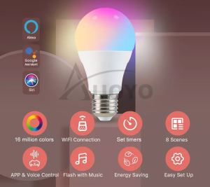 Bóng Đèn LED RGB WiFi 220V Đèn Thông Minh E27 Bóng Đèn LED Không 12WVới Điều Khiển Từ Xa LED Home Magic RGB + W RGB + CCT Thay Đổi Màu Có Thể Điều Chỉnh Độ Sáng đèn Trang Trí Nội Thất Quán Bar Tiệc Tùng