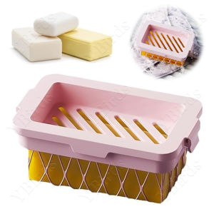 Foam Soap Box with High Elastic Mesh Hands-Free Rubbing Bubble Soap Box Foaming Soap Box Scrubber Multifunctional Soap Box Keep Soap Dry and Easy to Clean