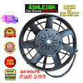 ASH 300w 24V Brushless Aux Fan 12 inches High Speed Fan PUSH AIRFLOW Car Aircon parts 3500rpm up to 3000 CFM like spal. 