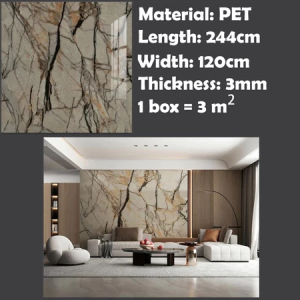 MR TOLL 3.93 feet x 8 feet 3D Waterproof Flexi Marble Sheet Imitation Ceramic Waterproof Wall Sticker Marble Sticker Marble Wall