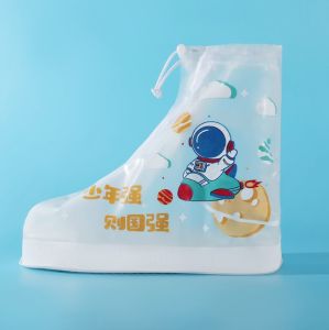 Meroca Childrens Raincoat Cute Kids Raincoat With pocket for Boys and Girls 3-10 Years Old Cartoon Rainwear Oxford Waterproof Thicken