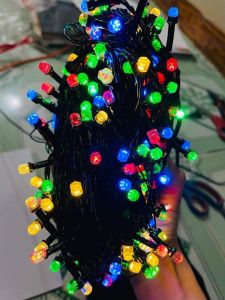 Dây led kim cương nháy nhiều màu 40m  led kim cương nhiều màu chống nước- dây nháy trang trí nhà cửa sân vườn Đèn nháy bóng tròn trang trí đẹp vô cùng đèn nháy 8 kiểu dài 5mĐền nháy tròn trang trí quấ