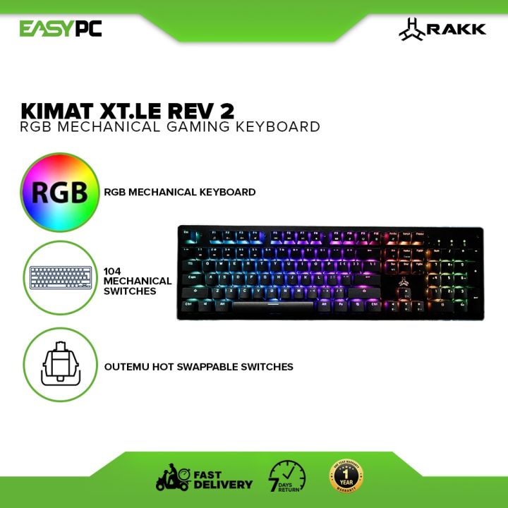 Rakk Kimat XT.LE RGB Mechanical Gaming Keyboard, Simple yet Elegant ...