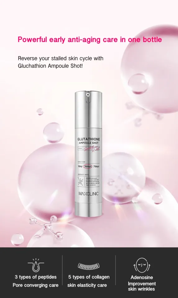 maxclinic glutathione ampoule shot 50ml Maxclinic] Glutatione Ampoule Shot 50ml / Spitathione Reedle Shot / Spicule  / Whitening / Brightening / Wrinkle Care / Blemish Care / Pore Care /  Elasticity / Moisture