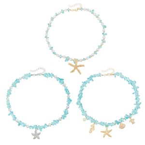 สร้อยคอปล่อยปลาดาวขี้เล่นน้ำหนักเบาสร้อยคอลูกศรไขว้อัลลอยประดับสำหรับสวมใส่ทุกวันลำลอง