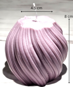 Scented Candle Spiral striped pillar soy wax