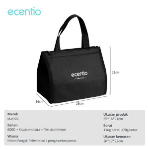 【2.0 anti tumpah】ecentio lunch box 304 stainless 800ml sekat 3 dengan sendok sumpit free kotak sauce kecil
