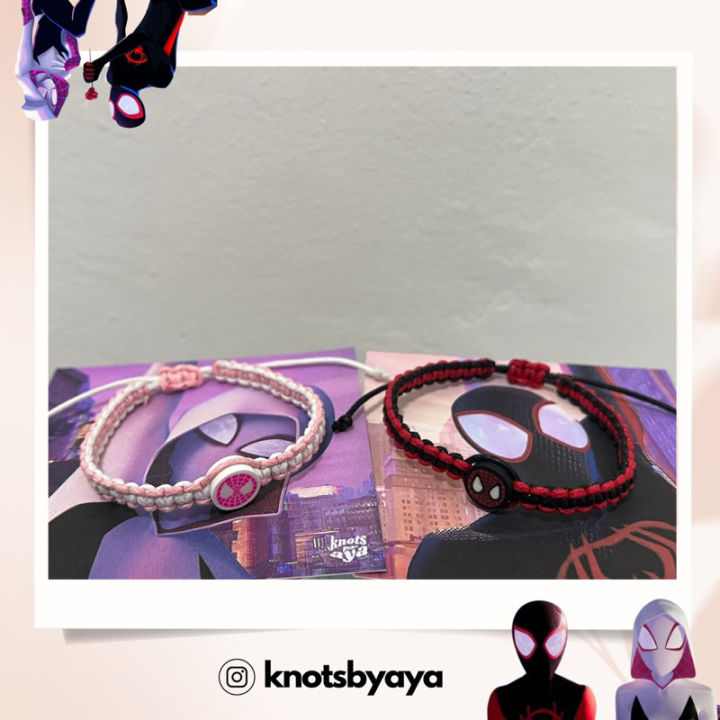 Spider man And Spider gwen Inspired Handmade Bracelets Lazada PH spider-man-and-spider-gwen-inspired-handmade-bracelets-lazada-ph