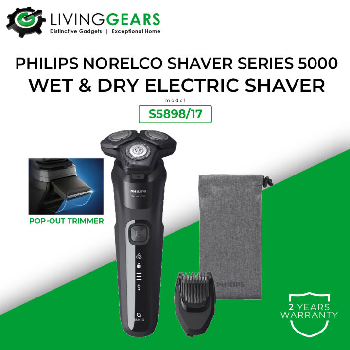 Philips S5898 Shaver Series 5000 Wet & Dry Electric Rechargeable Shaver ...