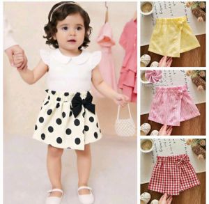 EE..KPC Summer Casual Girl Toddler Ribbon Skort - super ganda - fabric from abroad - cotton fabric - timeless piece - casual office or party - classic piece - super kapal ng tela - hindi kayo magsisi Our aim is to produce quality clothes - premium fab