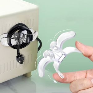 GONUUWGL อุปกรณ์ยึดสายไฟ อุปกรณ์จัดสายไฟ กาวในตัว อัปเกรดแล้ว ที่จัดเก็บสายชาร์จ USB แบบพกพาได้ Punch-Free เครื่องม้วนในครัว เครื่องทอดอากาศ